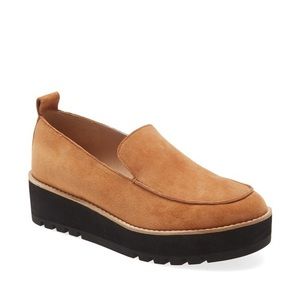 EILEEN FISHER ella suede platform loafer 7.5